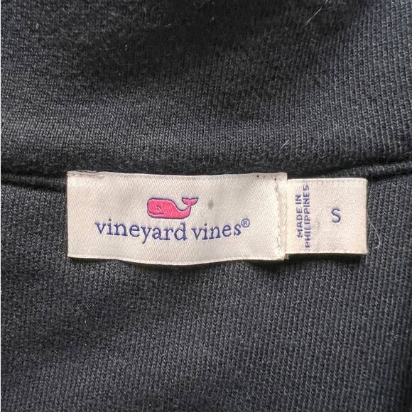 Vineyard Vines Two Toned Black/Red Mock Neck Quarter Zip Up Jacket- S - Picture 4 of 11